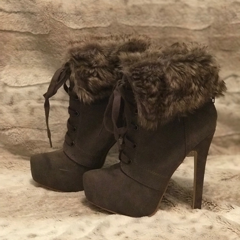 JustFab Winter Heeled Boots